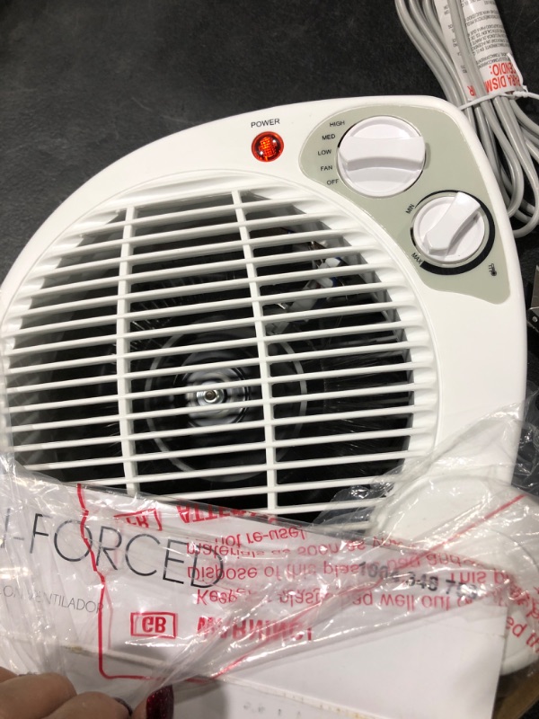 Photo 2 of 1500-Watt Electric Fan Forced Portable Heater, White
