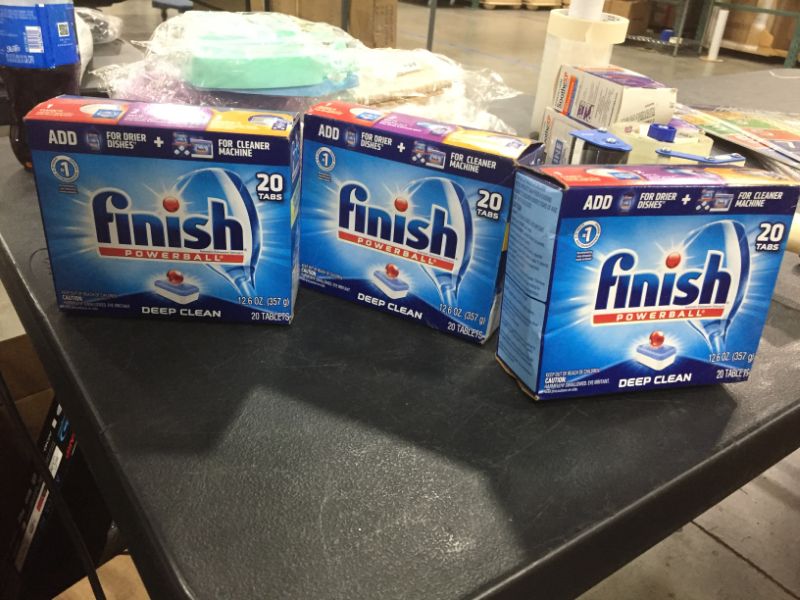 Photo 2 of 3 PACK!!! Finish All In 1 Powerball, Fresh 20 Tabs, Dishwasher Detergent Tablets
 