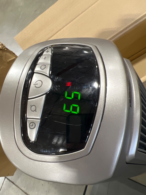 Photo 1 of Lasko 755320 Ceramic Space Tower Heater, 8.5?L x 7.25?W x 23?H, Silver
