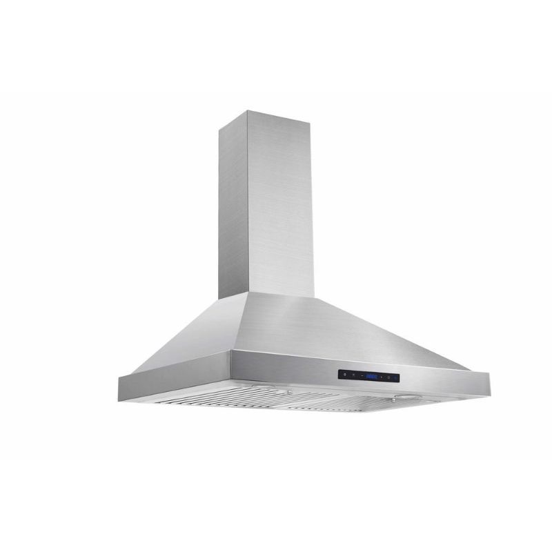 Photo 1 of 30 in. W Convertible Wall Mount Range Hood with 2 Charcoal Filters in Stainless Steel QR814
