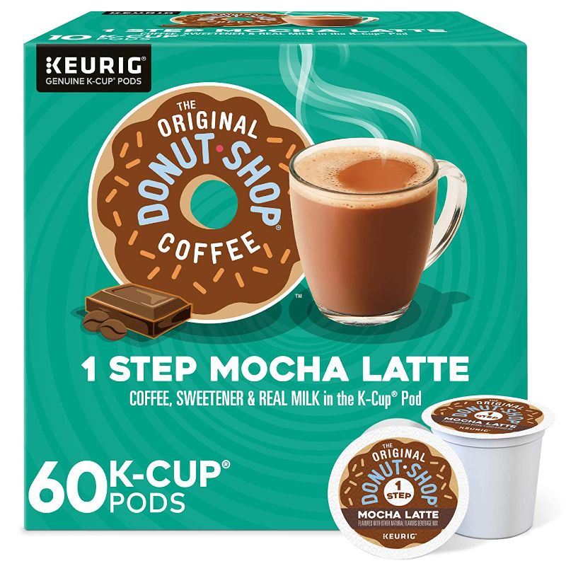 Photo 1 of The Original Donut Shop Mocha Latte, Single Serve Coffee K-Cup Pod, Flavored Coffee, 60 Count