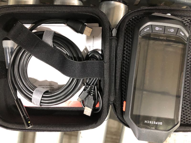 Photo 3 of 4.5" IPS Screen Borescope, DEPSTECH 1080P HD Dual Lens Endoscope Camera with Split Screen, 7.9mm IP67 Waterproof Inspection Camera with 3500mAh Battery,16.5FT Semi-Rigid Snake Cable,EVA Case,32GB Card