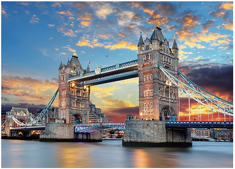 Photo 1 of HomeLiner 1000Pcs Puzzles for Adults Teens Jigsaw Puzzles Fun Large Puzzle Game, Challenge Puzzle Gift, London Tower Bridge