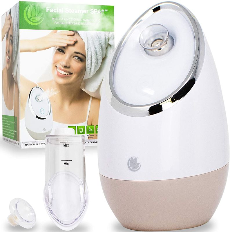 Photo 1 of Facial Steamer SPA+ by Microderm GLO - Best Professional Nano Ionic Warm Mist, Home Face Sauna, Portable Humidifier Machine, Deep Clean & Tighten Skin, Daily Hydration for Maximum Serum Absorption