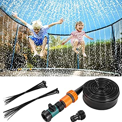 Photo 1 of Trampoline Sprinkler Trampoline Water Sprinkler for Kids,Outdoor Boys Girls Fun Summer Waterpark Game Sprinkler Spary Water Park Fun Summer Water Games Yard Toys Sprinklers Backyard Water Park