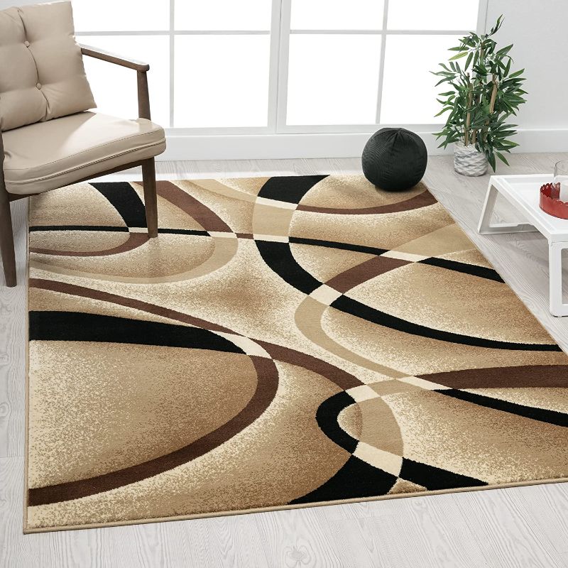 Photo 1 of 2305 Beige Multi 8-feet By 10-feet Modern Area Rugs Modern 