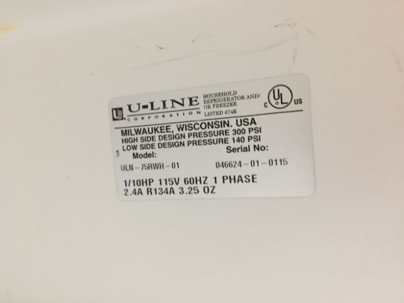 Photo 7 of uline household fridge white 75r