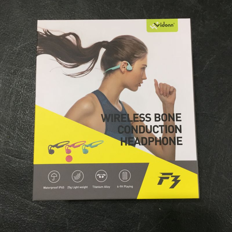 Photo 3 of Vidonn F3 Bone Conduction Headphones Open Ear Wireless Bluetooth 5.0 Sport Earphones w/Mic HD Stereo Sweat-Proof Lightweight 29g Bluetooth (Pink)