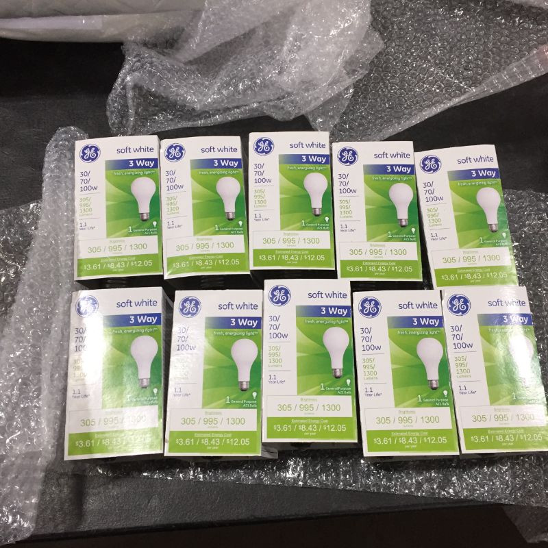 Photo 2 of GE Lighting 30-Watt - 70-Watt - 100-Watt A21 3-Way, Soft White, (10 Pack)