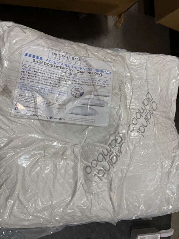 Photo 1 of 2 Pack Shredded Memory Foam Adjustable Pillows