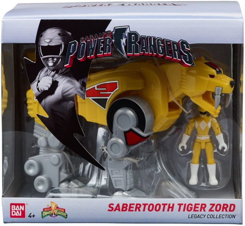 Photo 1 of Power Rangers Mighty Morphin Sabertooth Tiger Zord Action Figure, Sabretooth Tiger Zord
