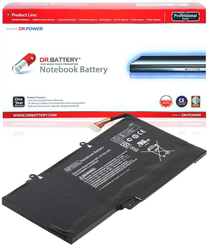 Photo 1 of DR. BATTERY NP03XL Battery Compatible with HP Envy 15 Pavilion 13 760944-421 761230-005 HSTNN-LB6L HSTNN-UB6L [11.4V/3720mAh/43Wh]