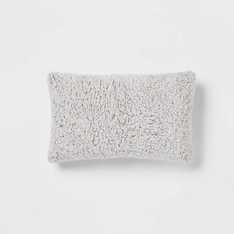 Photo 1 of 3 Pack Tipped Sherpa Throw Pillow - Threshold, 12" x 20" x 4"