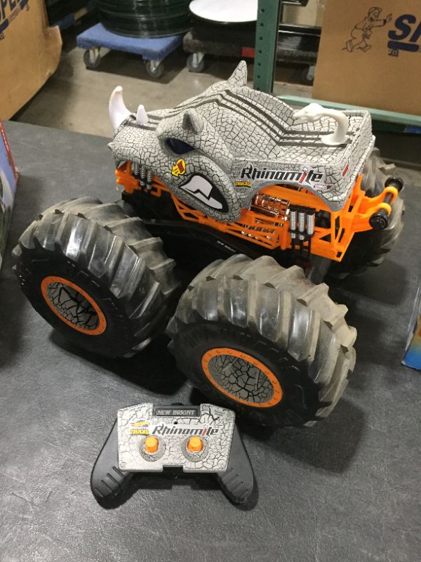 Photo 1 of New Bright 1:10 Remote Control Hot Wheels Monster Truck Rhinomite with Vapor