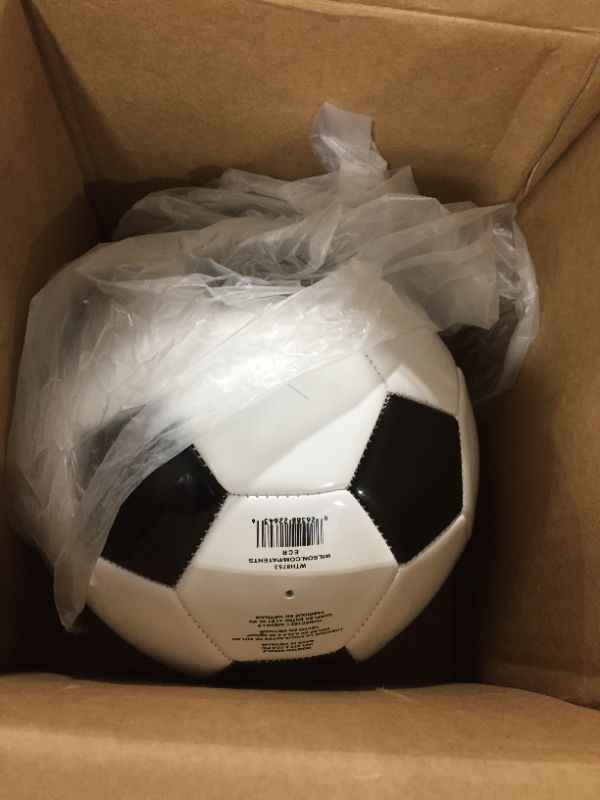 Photo 2 of Wilson Traditional Soccer Ball, Size 3, White/Black