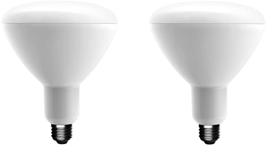 Photo 1 of EcoSmart 75-Watt Equivalent BR40 Dimmable Energy Star LED Light Bulb Soft White (2-Pack)
