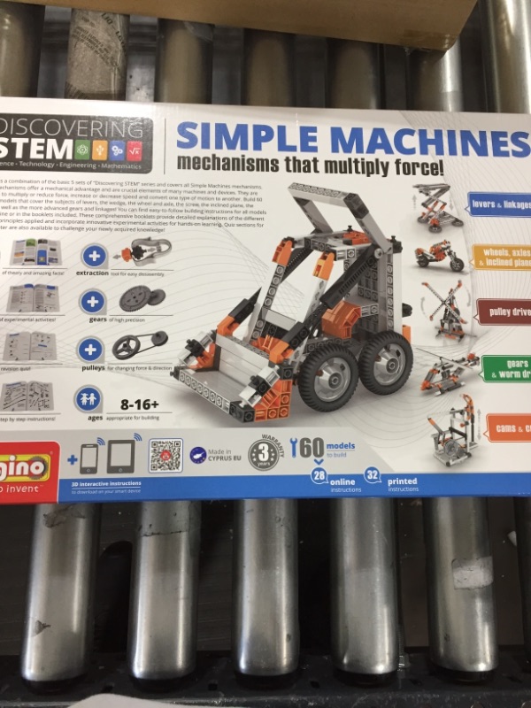 Photo 3 of Engino Discovering STEM Simple Machines Mechanisms That Multiply Force | 60 Working Models | Illustrated Instruction Manual | Theory & Facts | Experimental Activities | STEM Construction Kit
