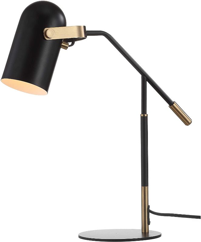 Photo 1 of JONATHAN Y JYL6116A Edison 19.25" Metal LED Task Lamp Contemporary for Bedroom, Living Room, Office, College Dorm, Coffee Table, Bookcase, Black/Brass Gold
