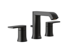 Photo 1 of MOEN Genta 8 in. Widespread 2-Handle Bathroom Faucet in Matte Black
