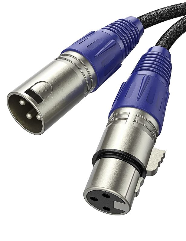 Photo 1 of 2 Pack XLR Cable 6.6Feet, Oldboytech [2021 Special Edition] 3Pin Balanced XLR Male to Female Microphone Cable, Hi-Fi for Mic, Speaker Systems, Camera, Amplifier, Equalizer, Mixing Console