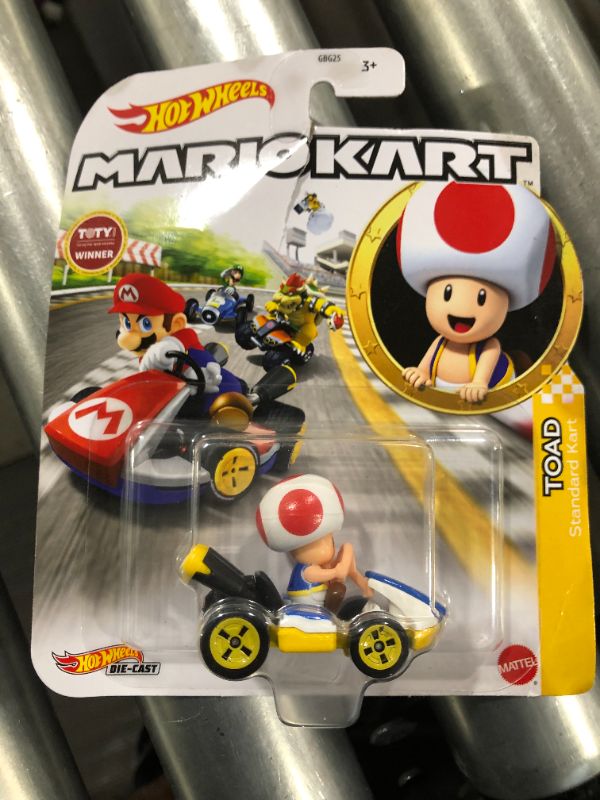 Photo 1 of Hot Wheels Mario Kart Toad, Standard Kart