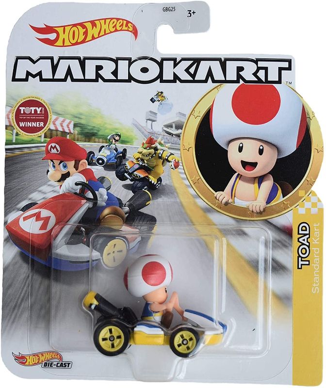 Photo 1 of Hot Wheels Mario Kart Toad, Standard Kart