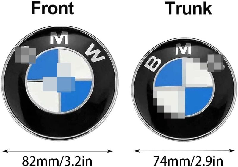 Photo 1 of 2Pcs Emblem Front Hood & Trunk Emblems Replacement fit BMW 3 4 5 6 8 Series Etc