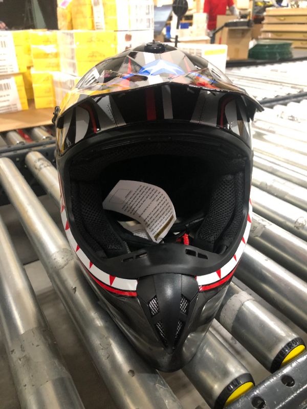 Photo 2 of 1Storm Adult Motocross Helmet BMX MX ATV Dirt Bike Downhill Mountain Bike Helmet Monster Shark size M
