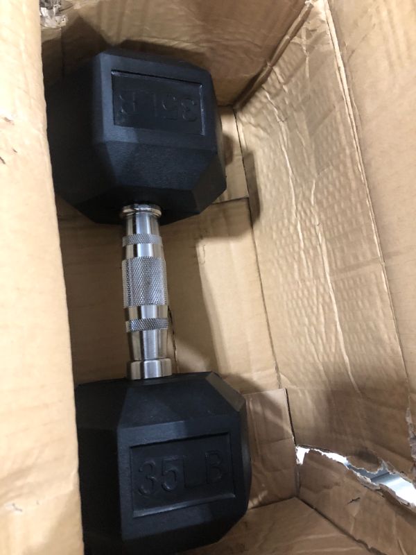 Photo 1 of  Rubber Encased Hex Dumbbell Hand Weight
