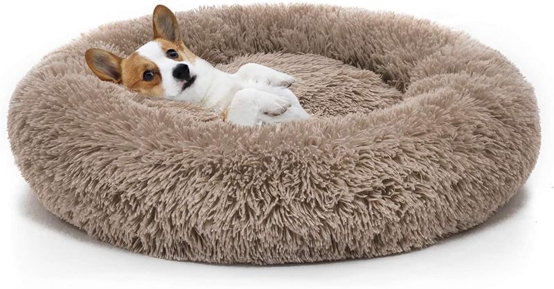 Photo 1 of  Orthopedic Dog Bed Comfortable Donut Cuddler Round Dog Bed Ultra Soft Washable Dog and Cat Cushion Bed 