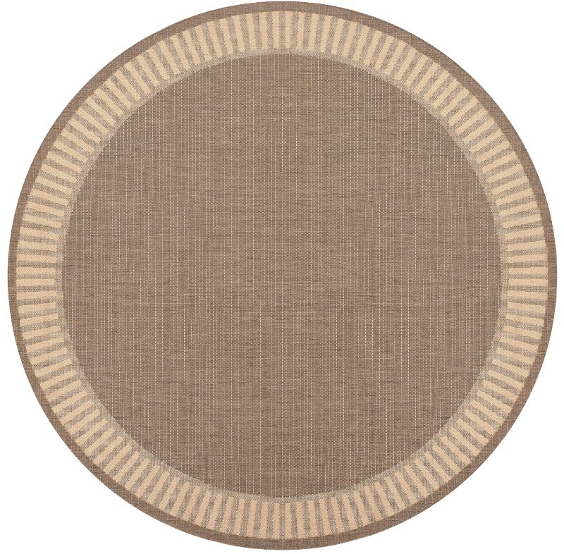 Photo 1 of 230x230cm rnd  Recife Wicker Stitch Rug - Cocoa & Natural
