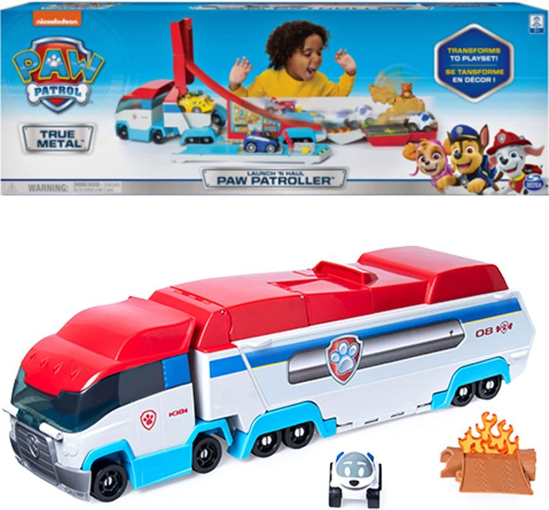 Photo 1 of PAW Patrol, Launch’N Haul PAW Patroller, Transforming 2-in-1 Track Set for True Metal Die-Cast Vehicles/ SOLD AS IS 
