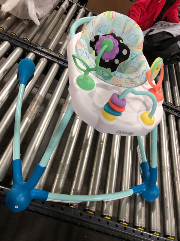 Photo 2 of Kolcraft - Tiny Steps Too - 2-in-1 Infant and Baby Activity Walker - Seated or Walk-Behind - Clouds and Rainbows
