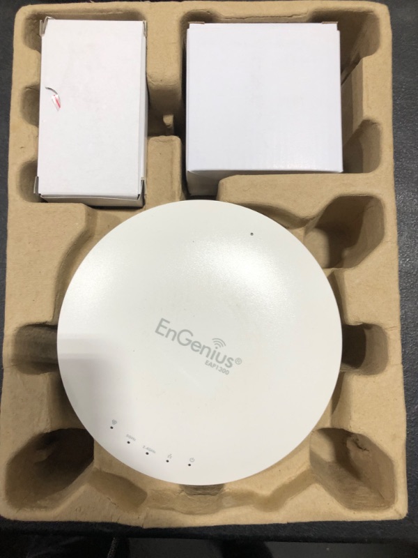 Photo 2 of EnGenius Technologies EAP1300 Wi-Fi 5 (802.11ac Wave 2) 2x2 Managed Indoor Wireless Access Point Features Quad-Core Processors, MU-MIMO, High Powered 23dBm, GigaE Port (Mounting Kit Included)

