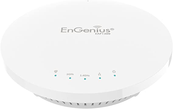 Photo 1 of EnGenius Technologies EAP1300 Wi-Fi 5 (802.11ac Wave 2) 2x2 Managed Indoor Wireless Access Point Features Quad-Core Processors, MU-MIMO, High Powered 23dBm, GigaE Port (Mounting Kit Included)
