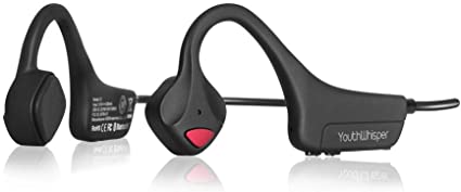 Photo 1 of YouthWhisper Bone Conduction Headphones Bluetooth with Mic, Open-Ear Wireless Earbuds Titanium Lightweight for Running Workout Hiking Driving Bicycling - Black
