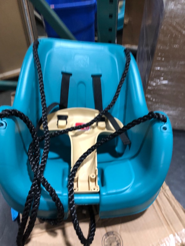 Photo 2 of Step2 Teal Toddler Swing with T-Bar for Child Security with Weather-Resistant Ropes