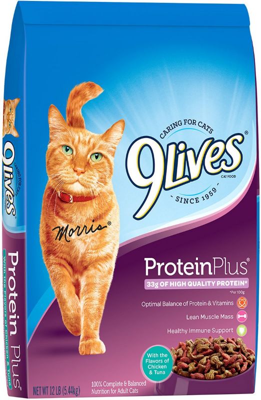 Photo 1 of 9 Lives Protein Plus with Chicken & Tuna Flavors Dry Cat Food, 12-lb bag
