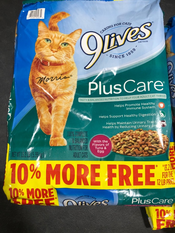 Photo 2 of 9Lives Plus Care with the Flavors of Tuna & Egg Cat Food, 13. 3lb
BEST BY 4-22-22