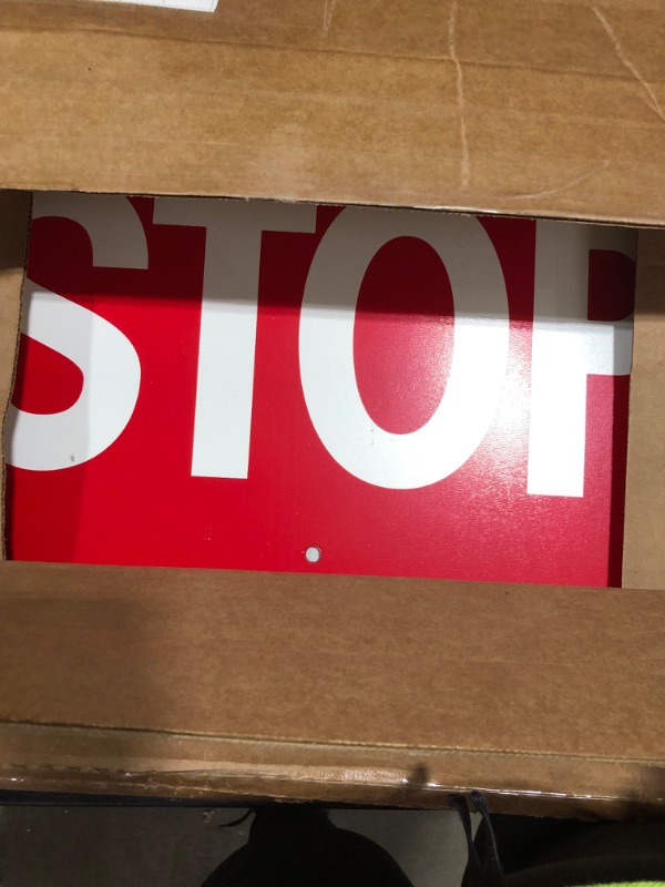 Photo 2 of 18 inch Hand Held Stop/Stop Sign. Double Sided Non-Reflective Paddle with 12 inch Handle
