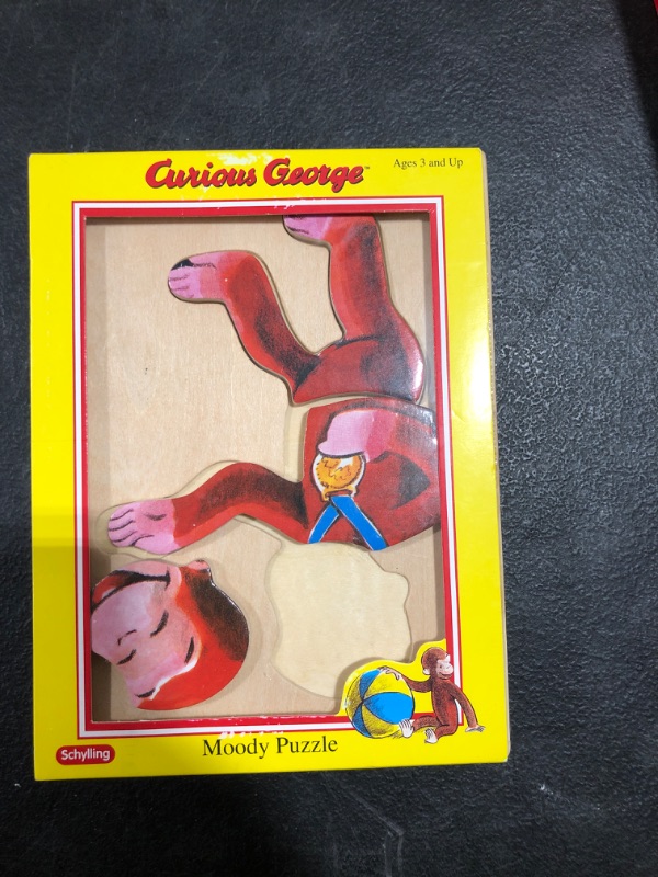 Photo 2 of Curious George Moody Puzzle - Jigsaw Puzzle by Schylling (CGMP)
