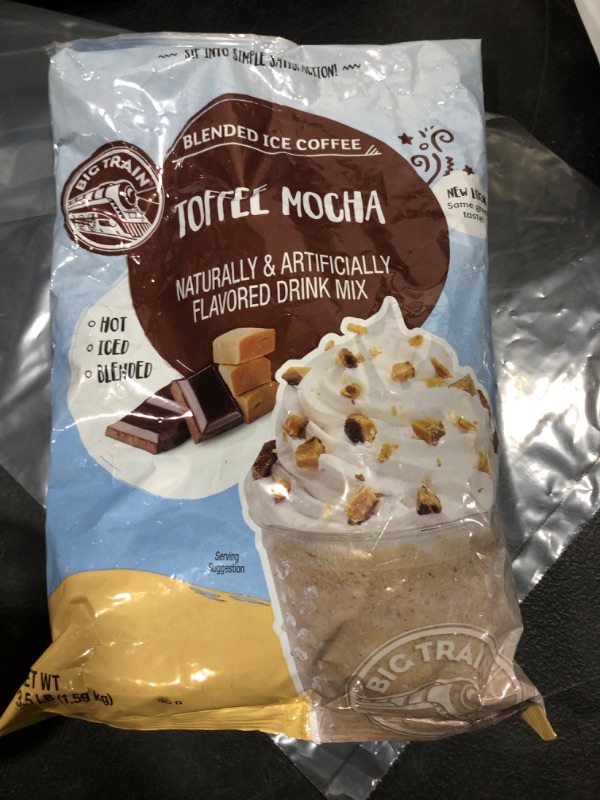 Photo 1 of Big Train Blended Ice Coffee, Toffee Mocha, Powdered Instant Coffee Drink Mix, 3 Pound (Packaging May Vary)
BEST BY MARCH 2023