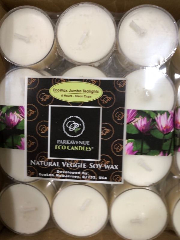 Photo 2 of 0rganic CocoSoy Unscented Tealight Candles Natural Coconut Soy Wax Botanical Candles 6 Hrs Long Burning for Relaxing and Aromatherapy, Bulk Candles Package of 48 Premium Clear Cup Tea Candles
