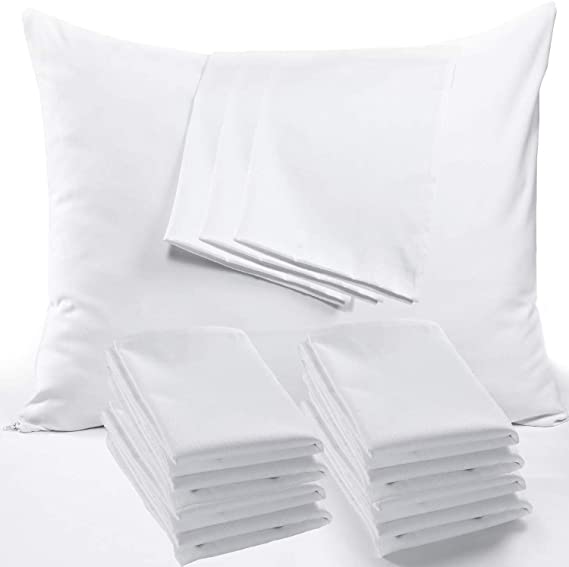 Photo 1 of 8 Pack Pillow Protectors Standard 20x26 Zippered Set White Soft Brushed Life Time Replacement Microfiber PillowCases Covers Reduces Respiratory Irritation Physical Threapy Clinics
