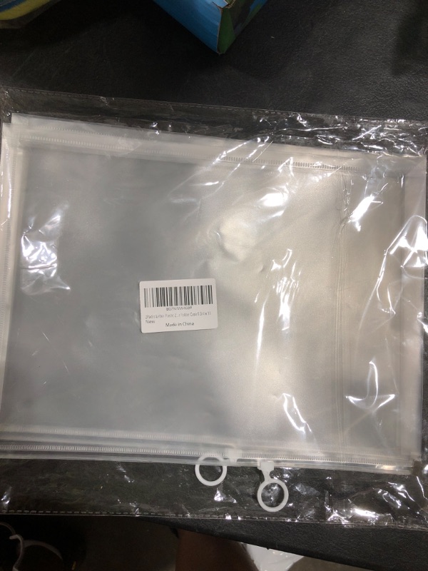 Photo 2 of 2Packs Letter Plastic Zip Envelopes Expandable File Document Paper Folder Case 9 3/4 x 13
