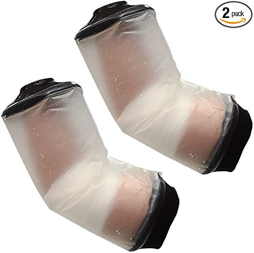 Photo 1 of 2 PACK PICC Line Shower Cover | Reusable IV & PICC Line Sleeve | Waterproof Cast Cover for Elbow | picc Line Covers for Upper Arm Wound, Bandage Dressing Protection (Weight: 120-170 pounds)
