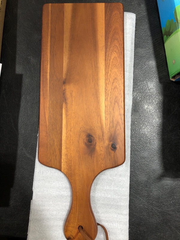 Photo 2 of AIDEA Wood Cutting Board with Handle, Cheese Board Chartuterie Board for Kitchen, Party
