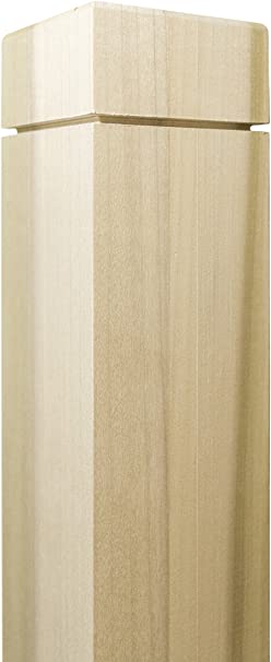 Photo 1 of 300N - Notched Newel - 3" x 48" - Clean Routed Design - Paint-Grade (Poplar)
