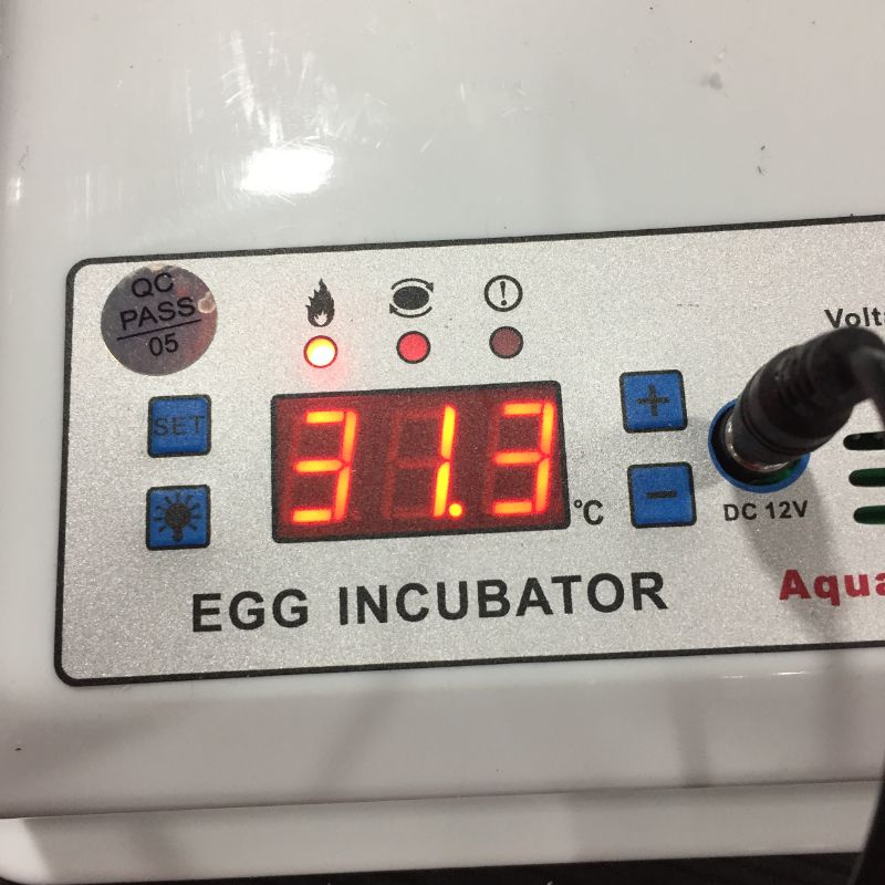 Photo 2 of AquariumBasics Egg Hatching Incubator with Egg Turner Function Automatic Poultry Hatcher Machine with Led Candler Function and Temperature Control for Hatching Eggs, Quail Goose Turkey