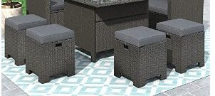 Photo 1 of 4 PACK  - OUTDOOR OTTOMAN W/ CUSHIONS